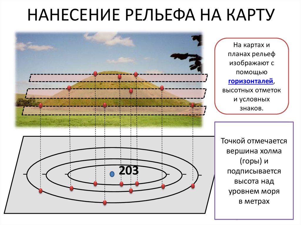 План местности горизонтали