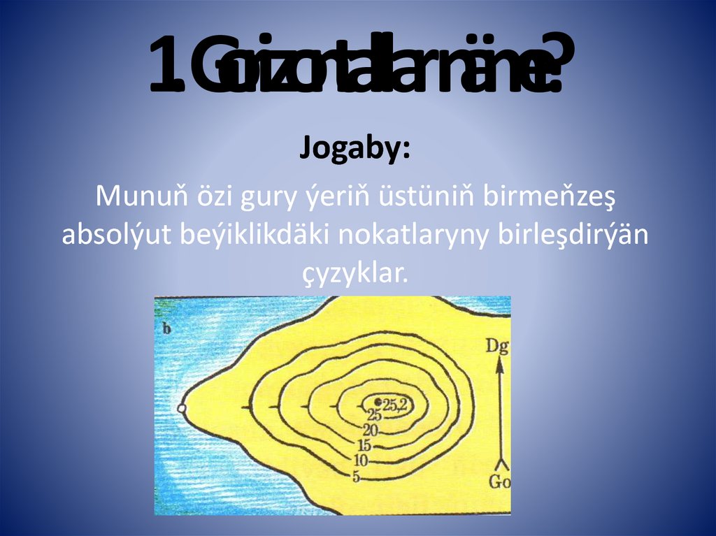 1. Gorizontallar näme?