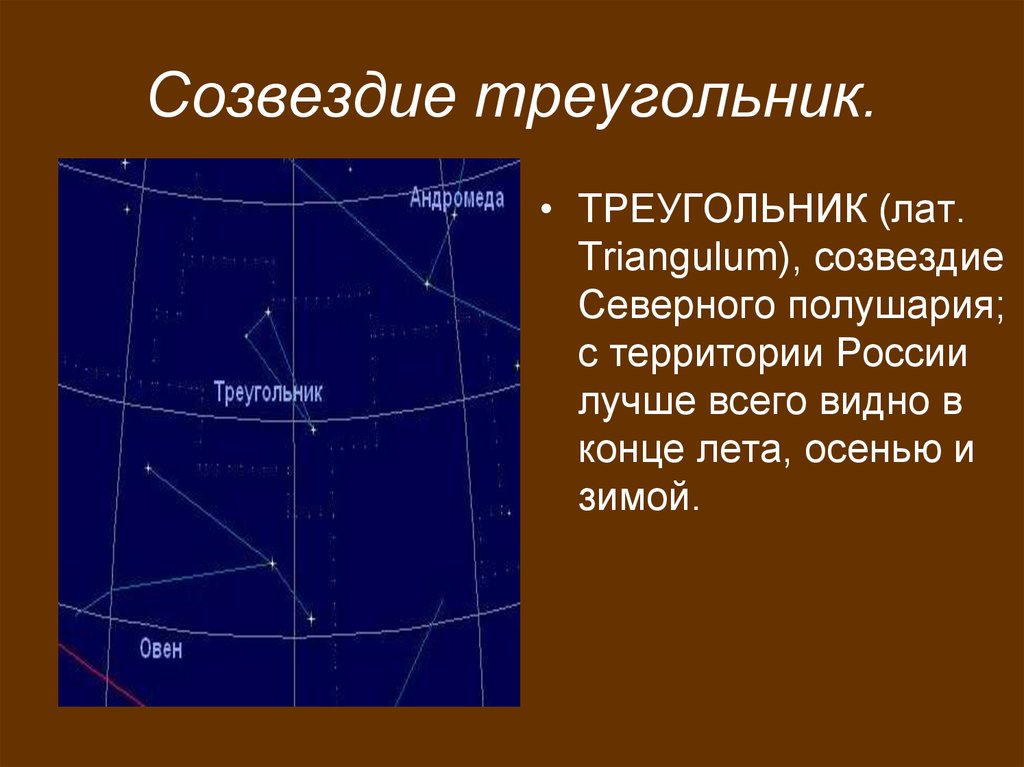 Южный треугольник созвездие схема