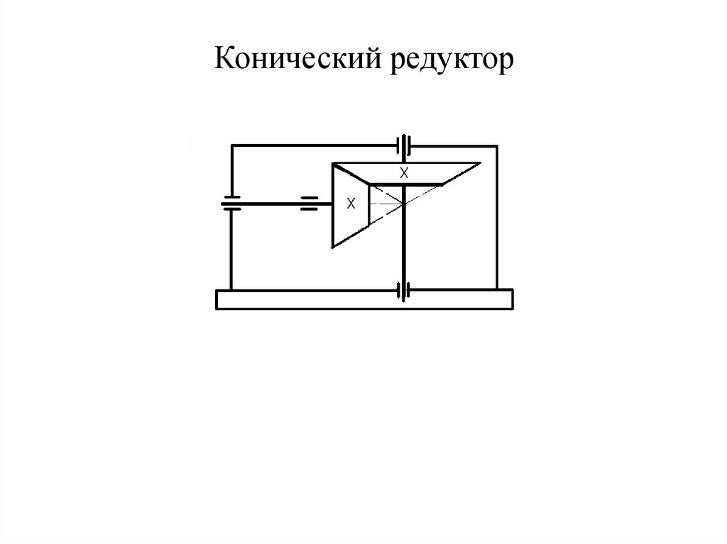 Кинематическая схема коническо цилиндрического редуктора