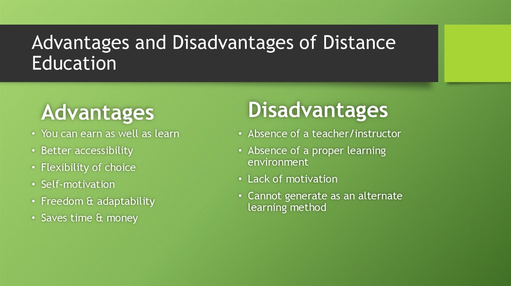 what are some disadvantages of distance learning