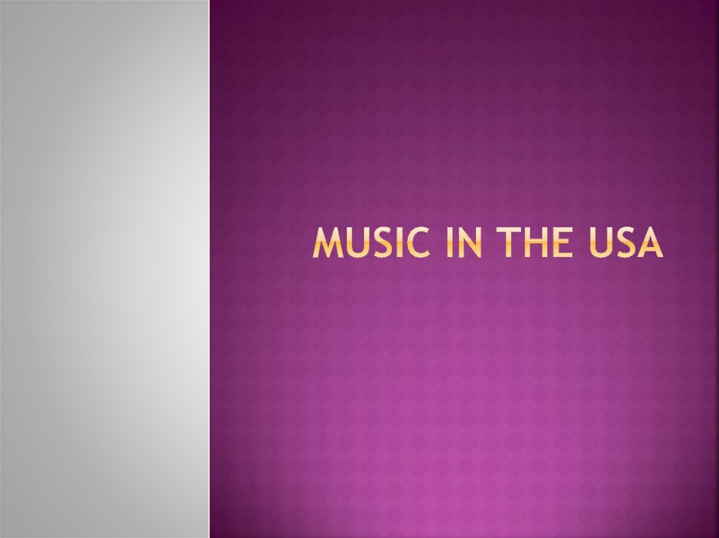 Music in the usa