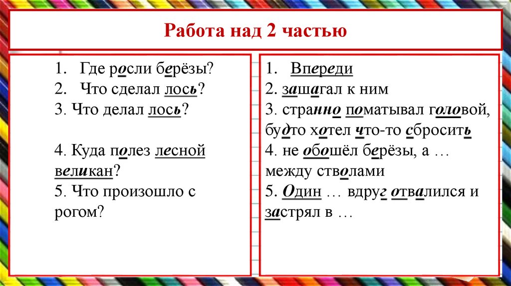 Скребицкий лось изложение 3 класс план