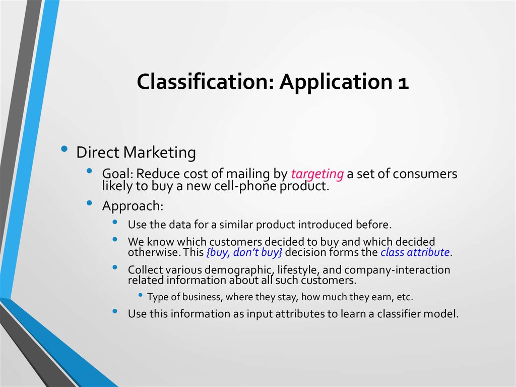 Classification: Application 1