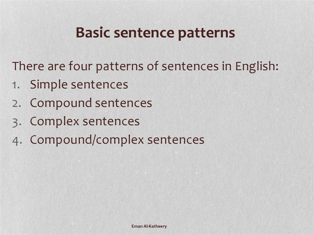 Phrases Clauses Types Of Sentences Basic Sentence Patterns 