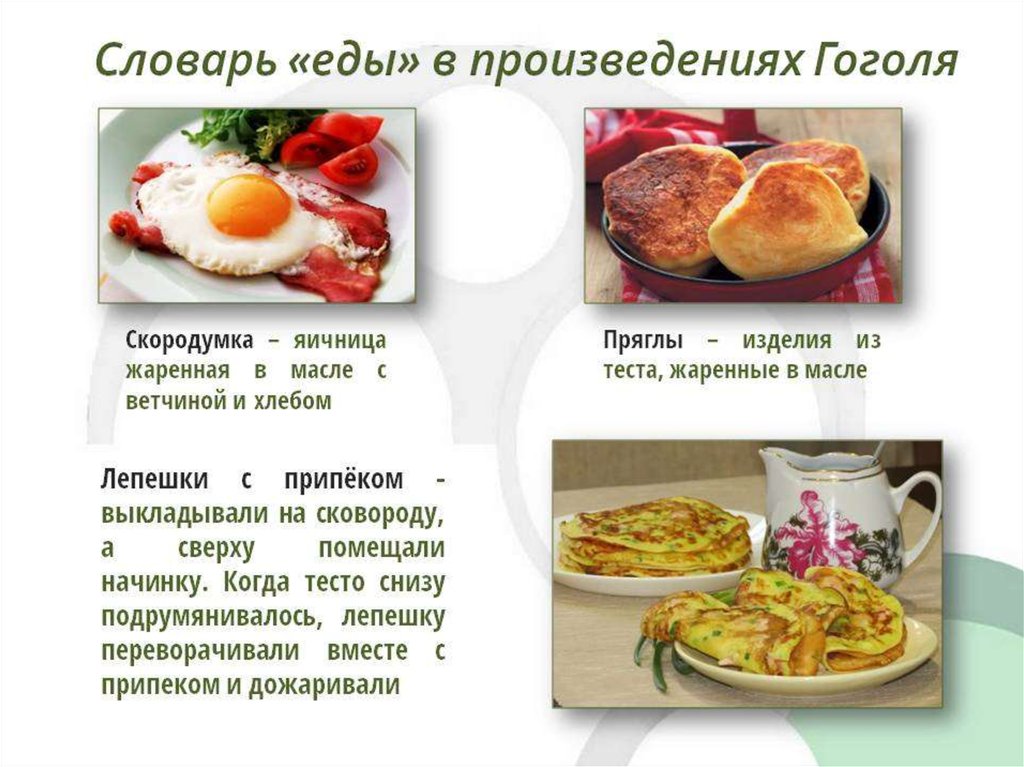 Гоголь словесный кулинар проект