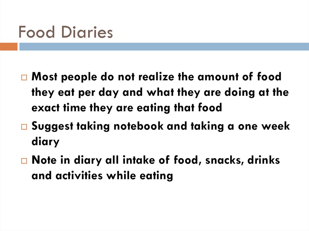 Food Diaries