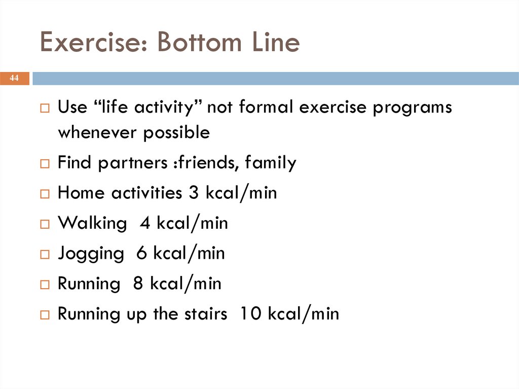 Exercise: Bottom Line