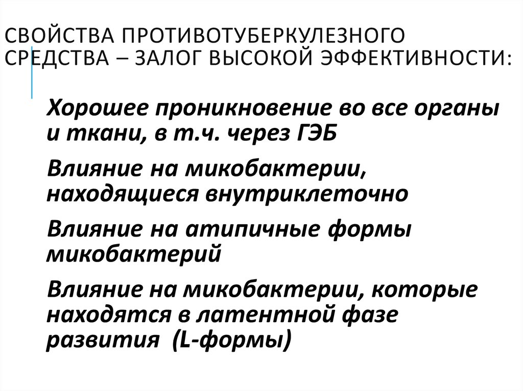 Противотуберкулезные препараты презентация