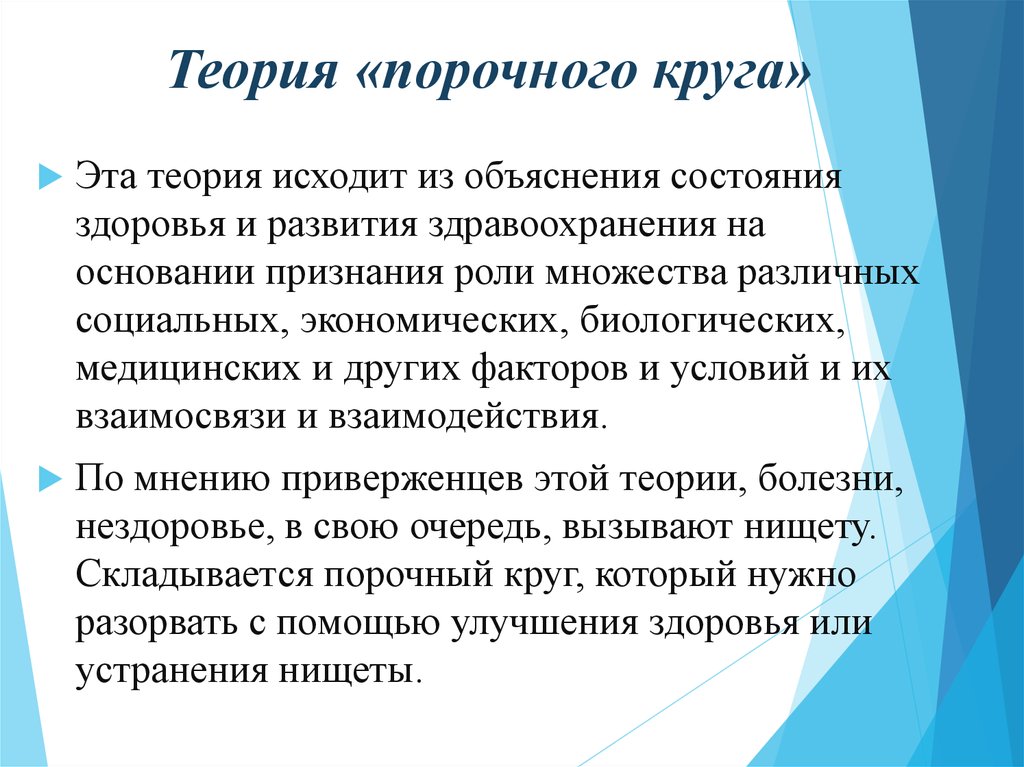 Кругом нищета. Теория порочного круга. Теория факторов порочного круга нищеты и болезней. Порочный круг бедности развивающихся стран. Порочный круг слаборазвитости.