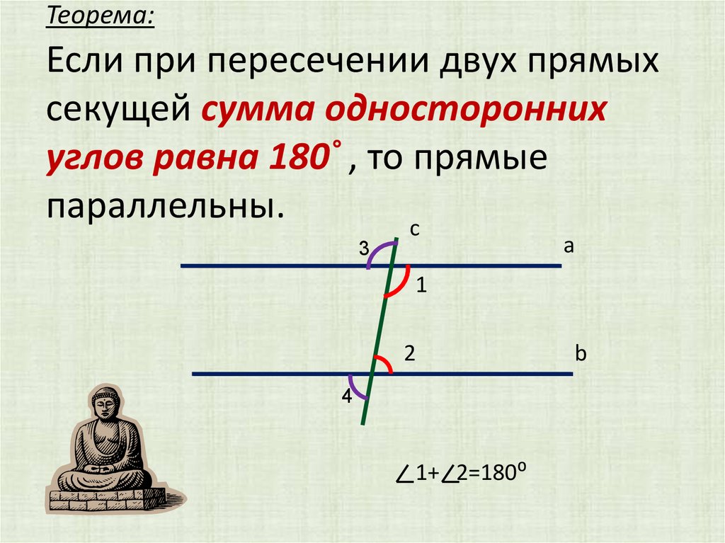 Сумма односторонних углов при параллельных прямых. Если при пересечении двух прямых секущей сумма односторонних углов. Если при пересечении двух прямых секущей сумма углов равна 180. Сумма односторонних углов. Сумма одностороних угол.