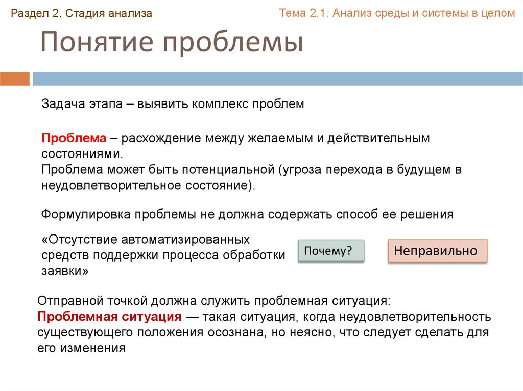 Логический анализ вопроса