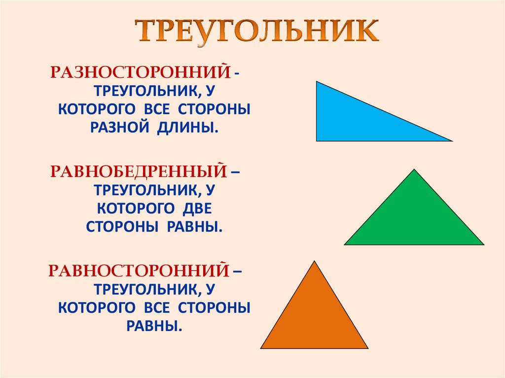Слово равносторонний. Разносторонний треугольник. Равнобедренный равносторонний и разносторонний треугольники. Разносторонний тупоугольник. Разносторои треугольники.