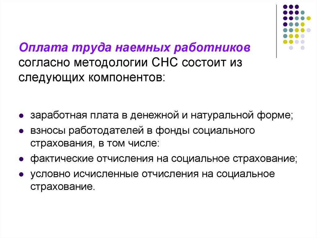 Заработная плата наемных работников