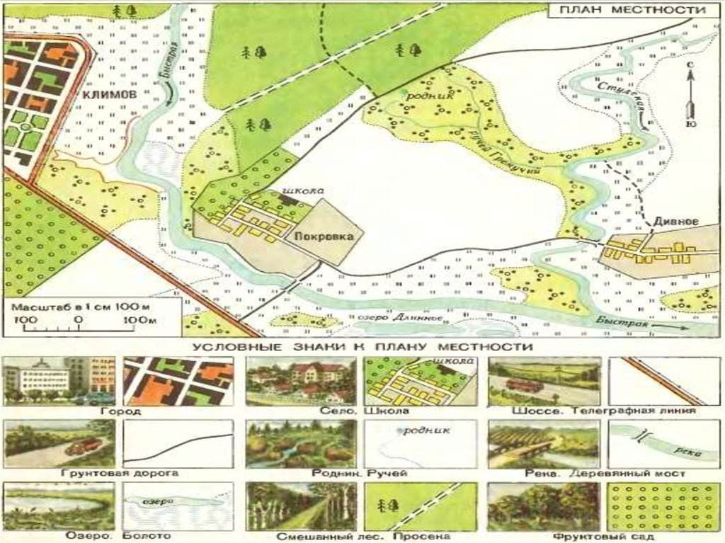 Какие города местности. План местности топографическая карта. Карта с условными знаками плана местности. План местности чертеж. Изображение плана местности.