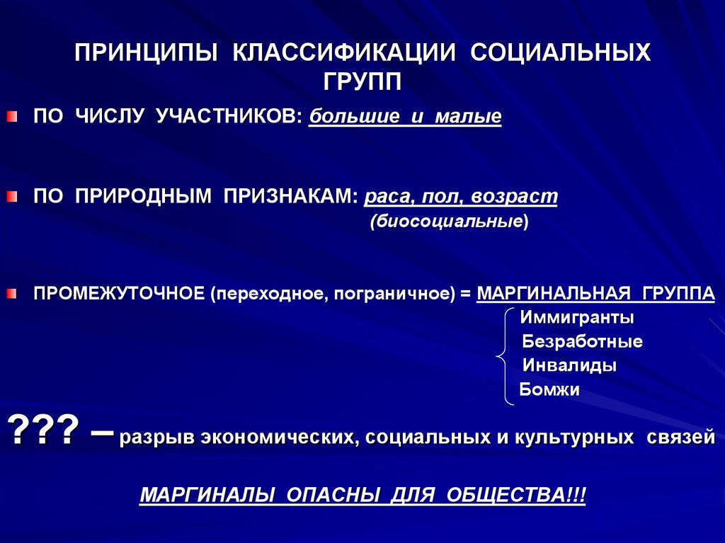 Большие группы количество участников