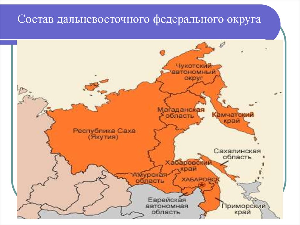 Восток россии какие регионы