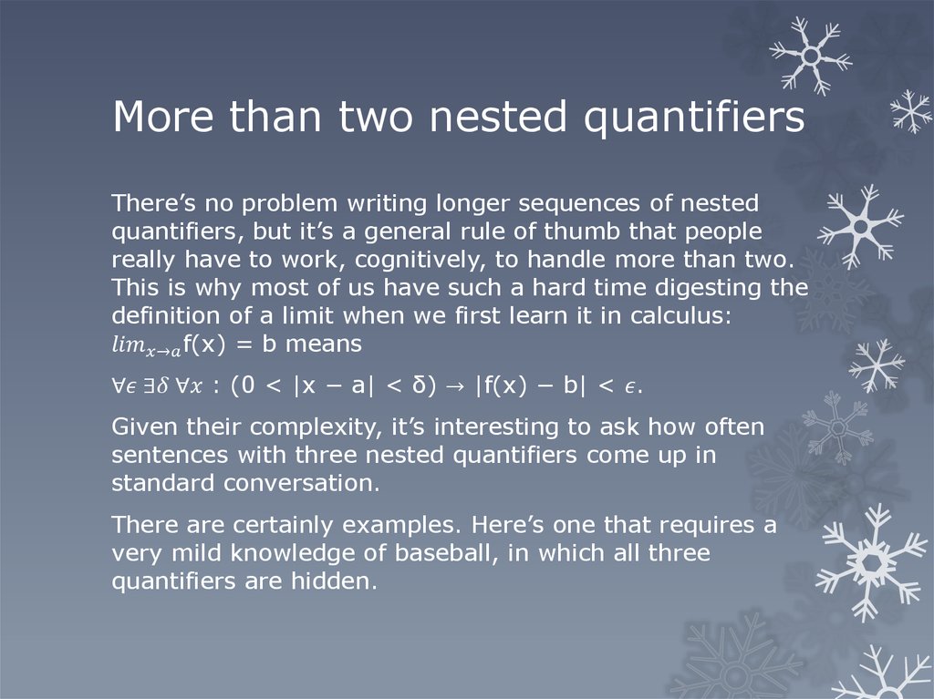 More than two nested quantifiers