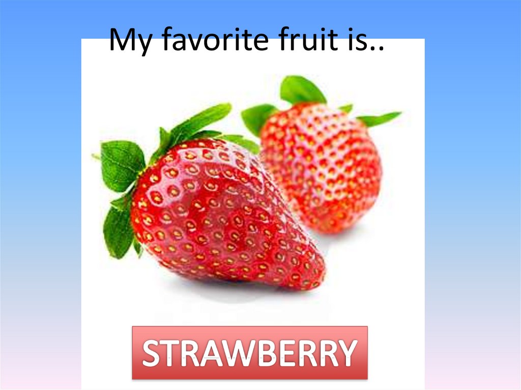 What is your favorite fruit? - online presentation