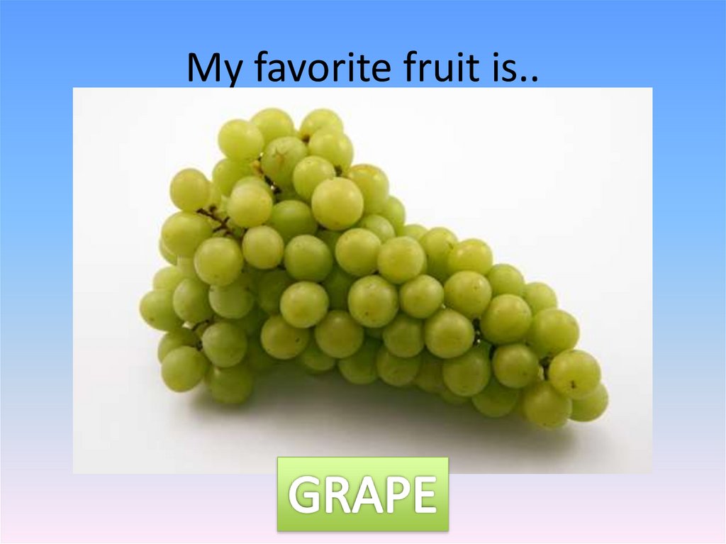 What is your favorite fruit? - online presentation