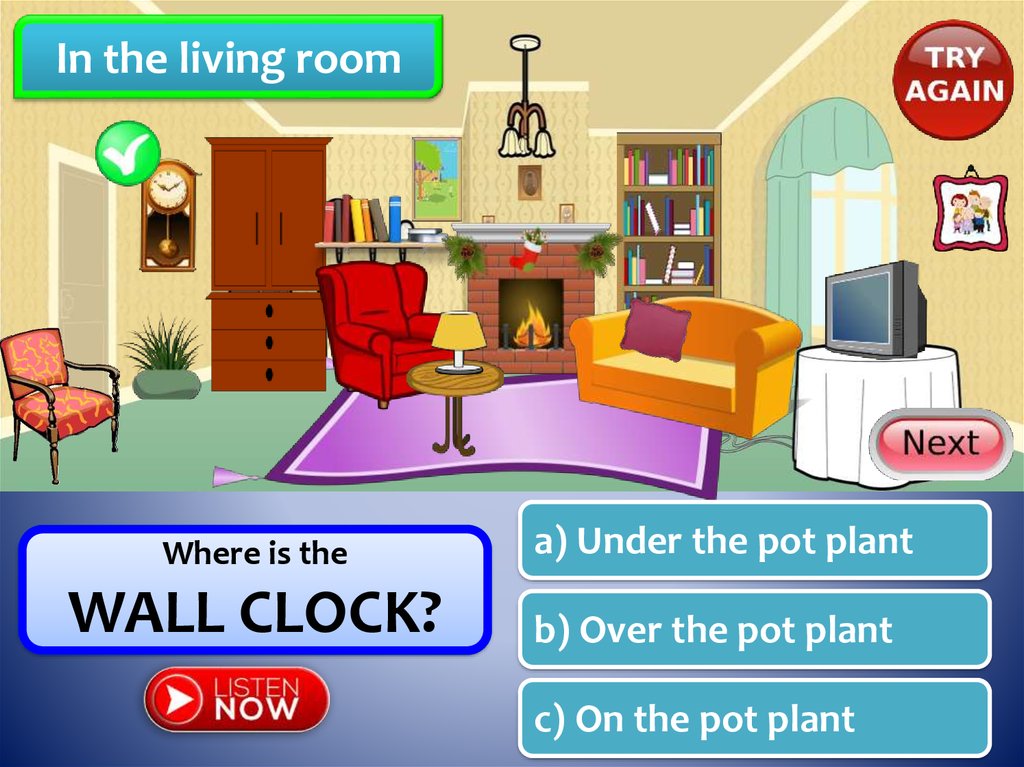 Describe Your Living Room Using Prepositions