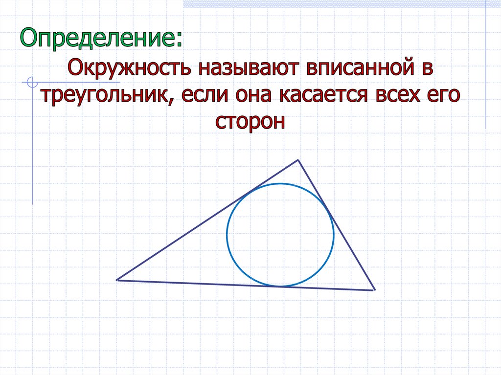 Где лежит центр вписанной в треугольник окружности. Окружность вписанная в треугольник. Центр вписанной окружности. Вписанная и описанная окружность. Вписанные и описанные треугольники 7 класс.