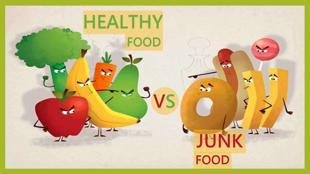 Healthy Food Cartoon - Healthy and Fit