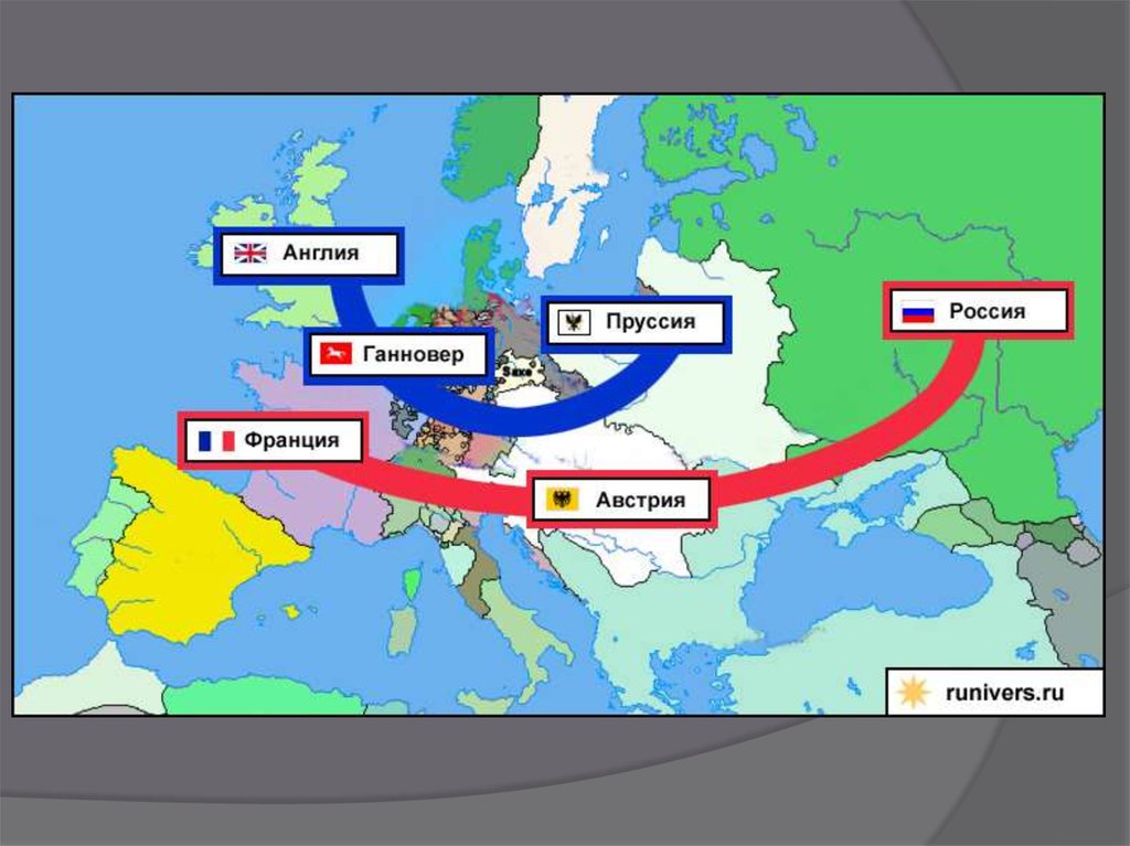 Карта европы 1757 года