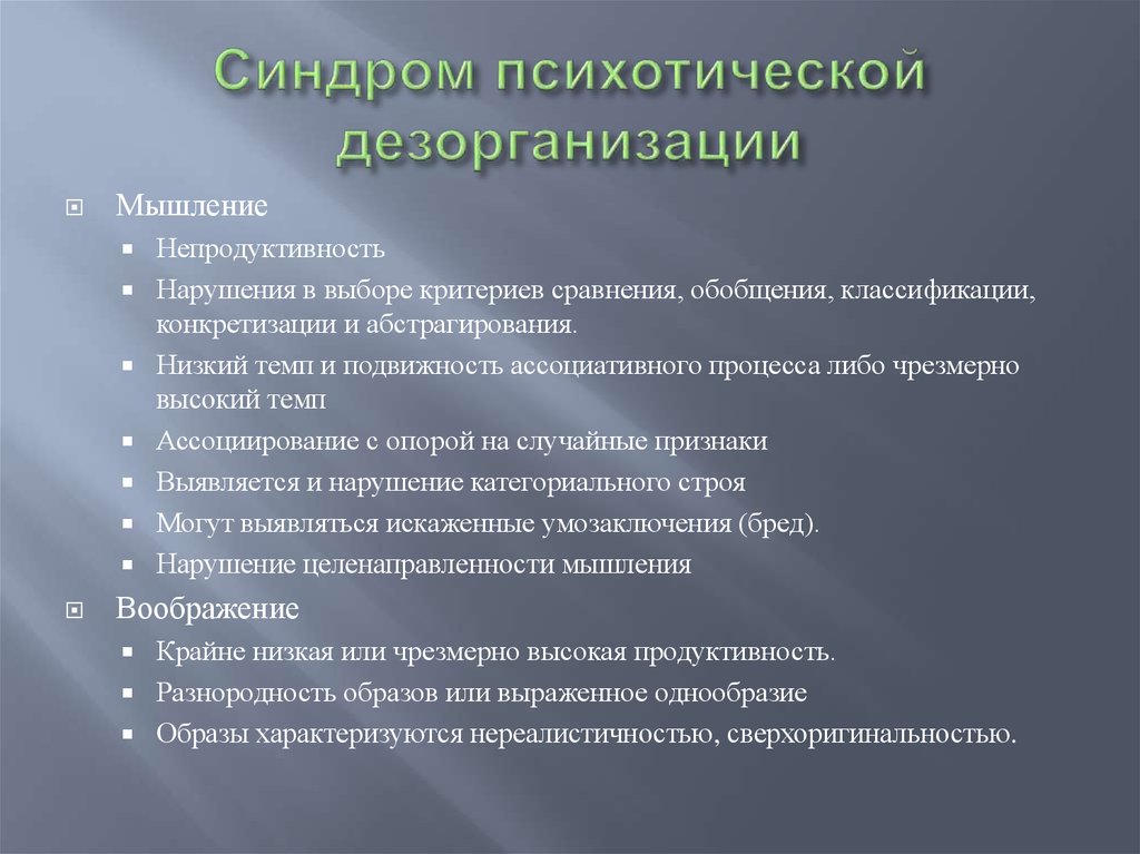 Схемы психологического профиля синдрома семейной изоляции