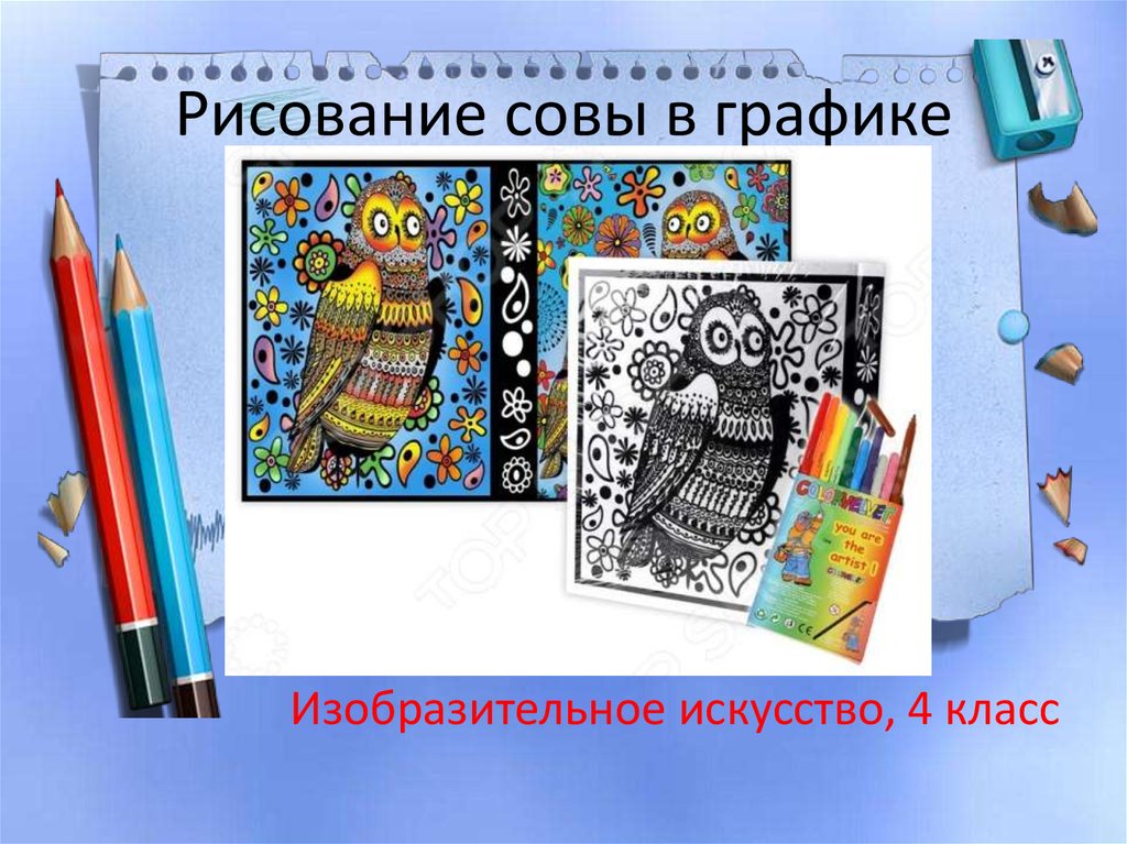 Рисунок совы изо 3 класс