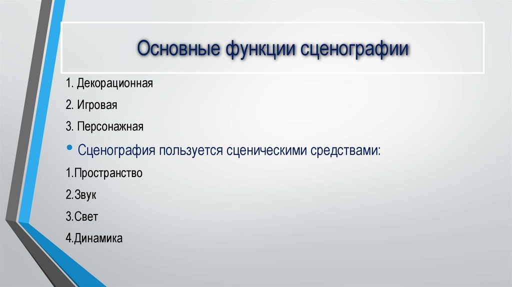 Сценография искусство и производство изо 8 класс презентация