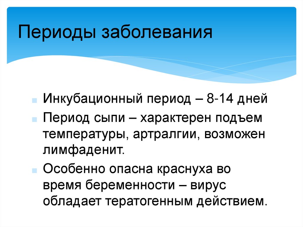 Периоды заболевания