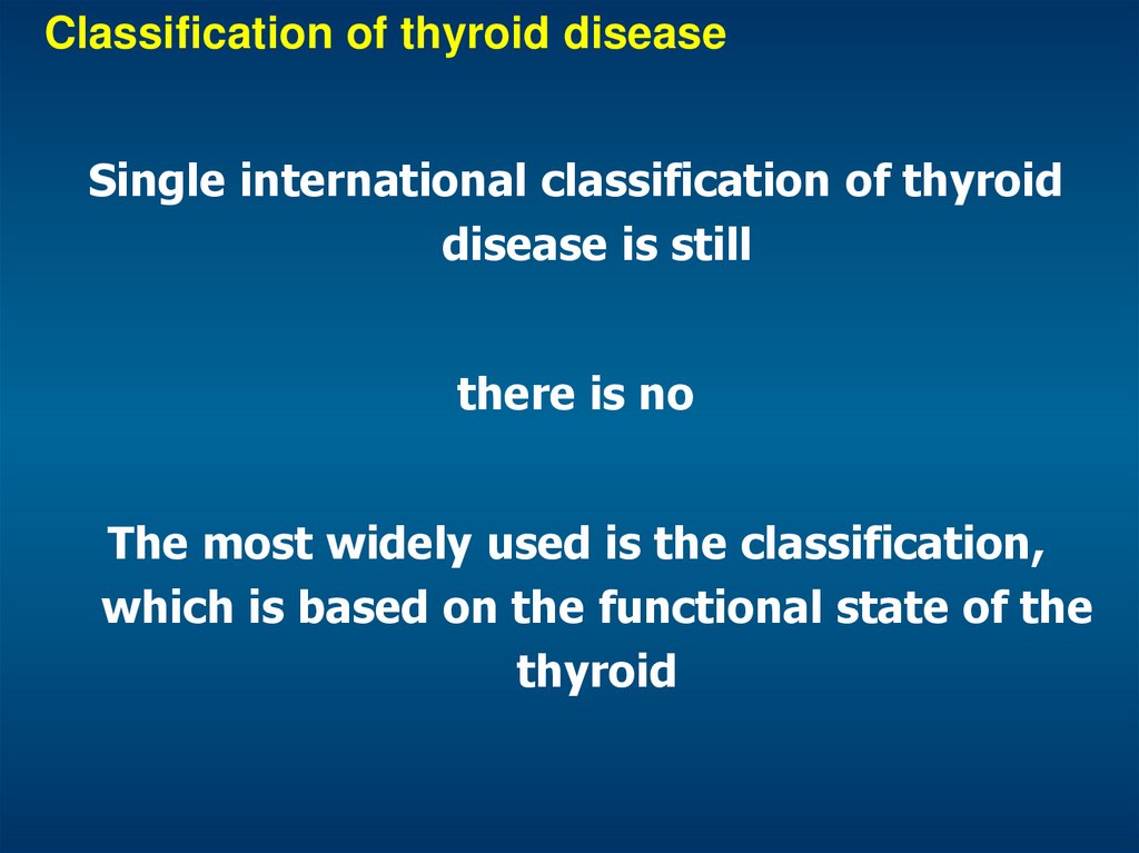Classification of thyroid disease