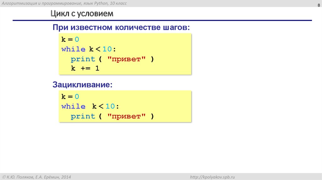 Презентация пайтон циклы