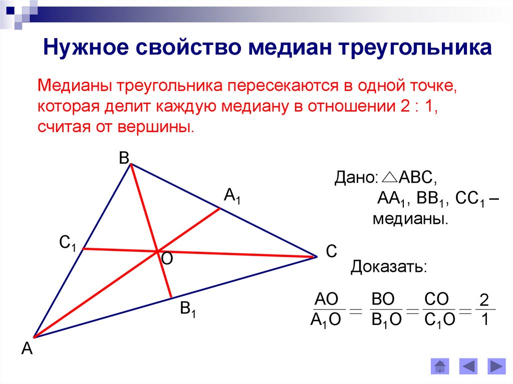 Точка пересечения медиан. Свойства Медианы треугольника 7 класс. Свойство медиан треугольника 8 класс Атанасян. Доказательство Медианы треугольника 8 класс. Свойства Медианы треугольника 8 класс геометрия.
