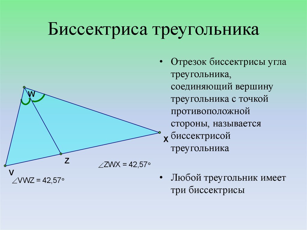 Биссектриса отсекает от параллелограмма треугольник. Биссектриса треугольника. Что такое бесектрисатреугольника. Бисектрисат регоульника. Бессектриса треугольник.