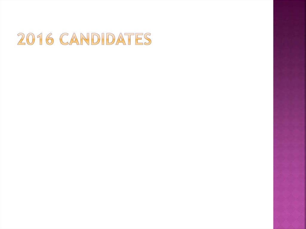 2016 Candidates