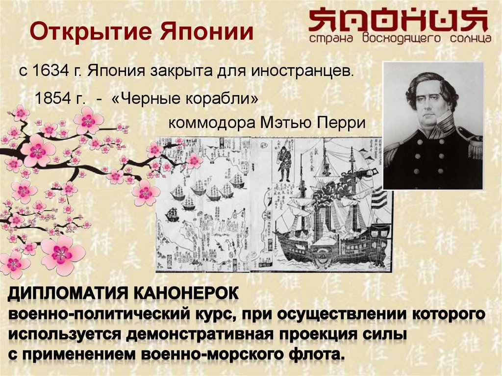 Открытие японии. Открытие Японии 1854 г черные корабли коммодора Мэтью Перри. Открытие Японии 1854. Открытие Японии 19 века. 1854 Открытие Японии кратко.