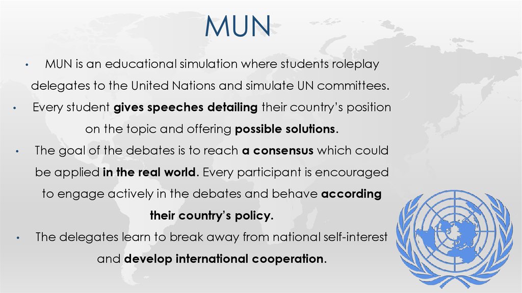 Model United Nations Writing The Delegate s Opening Speech Online 