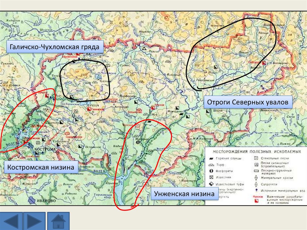 Сибирские увалы карта