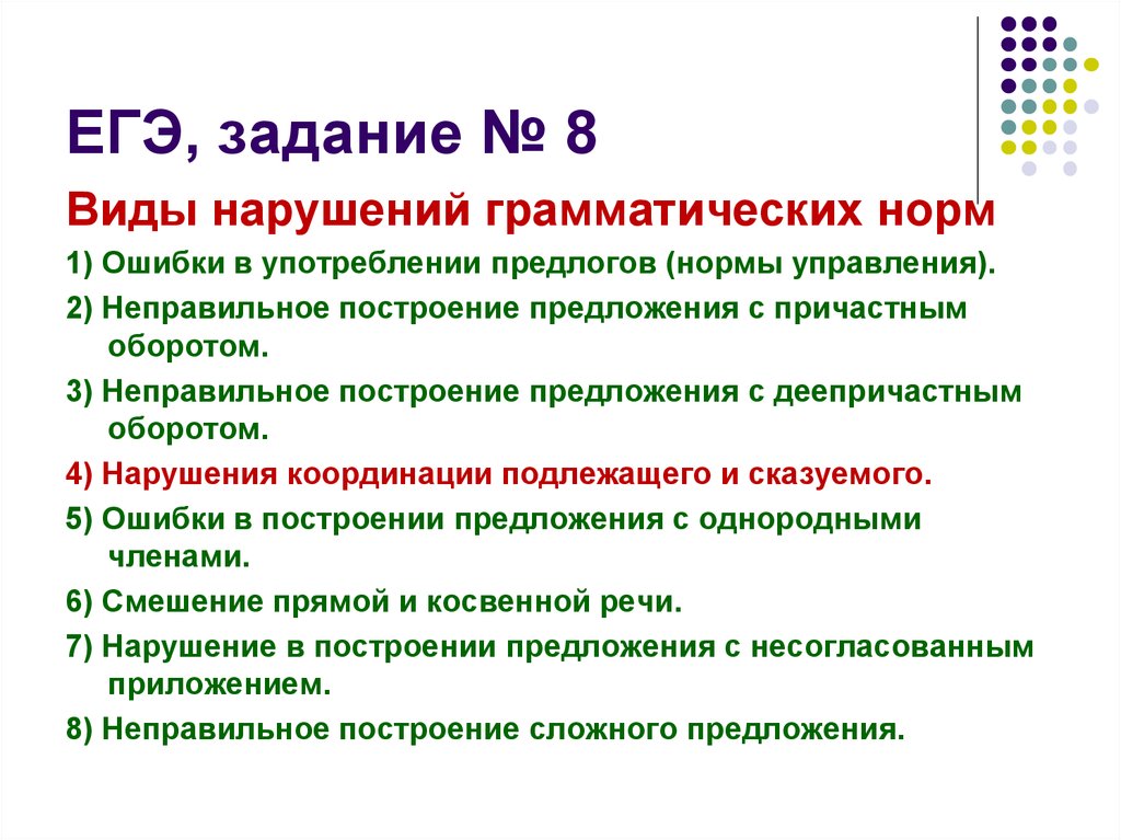 Предложения с ошибкой в употреблении предлога. Виды грамматических норм. Нарушение грамматических норм. Типы грамматических ошибок ЕГЭ. Виды грамматических ошибок з.