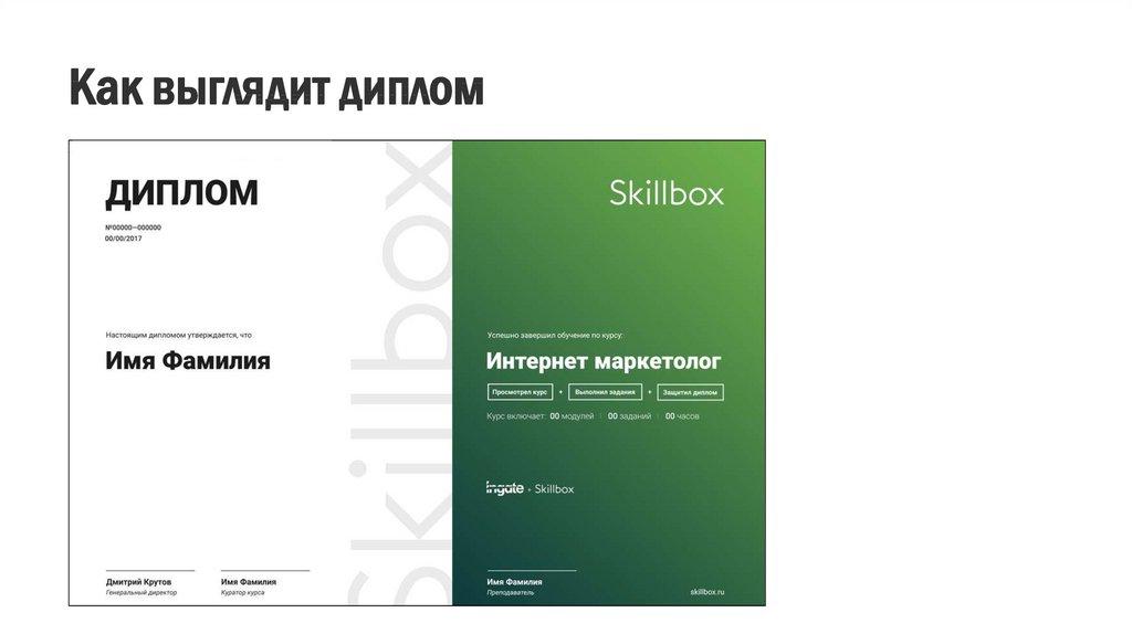 Диплом skillbox образец