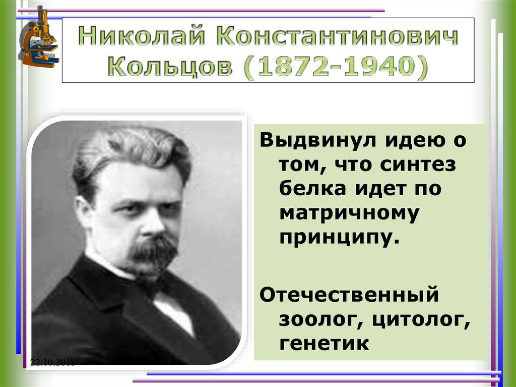 Николай Константинович Кольцов (1872-1940)