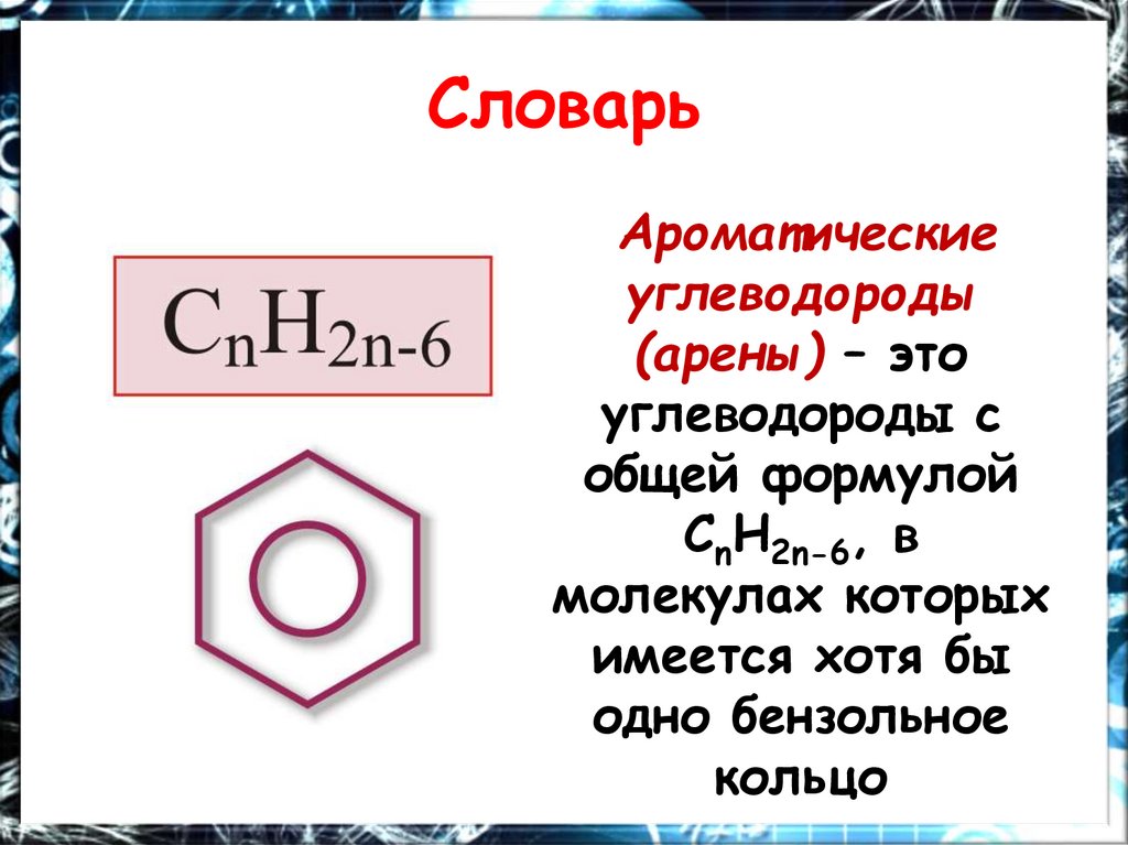 Ароматические углеводороды арены презентация