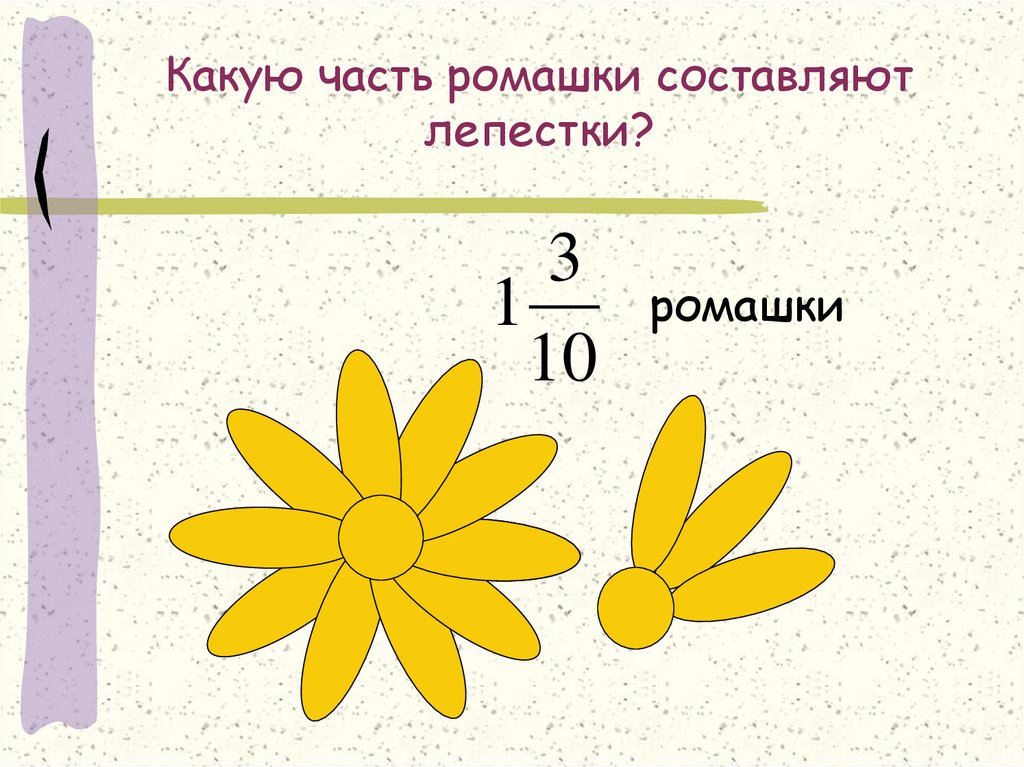 Лепестки некоторых ромашек должны быть желтыми желтых на 4 меньше чем белых заверши рисунок