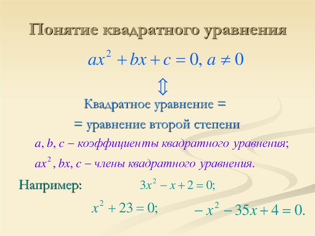 8 класс алгебра квадратные уравнения уроки. Понятие квадратного уравнения. Квадратные уравнения основные понятия 8 класс. Понятие приведенного квадратного уравнения 8 класс. Квадратное уравнение определение 8 класс Алгебра.