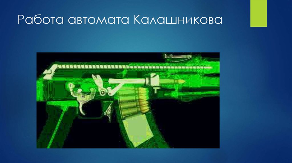 Презентация принцип работы автомата калашникова