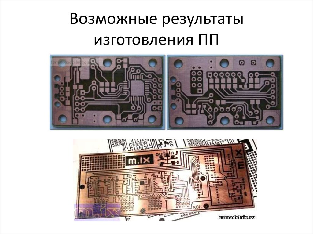 Возможные результаты изготовления ПП