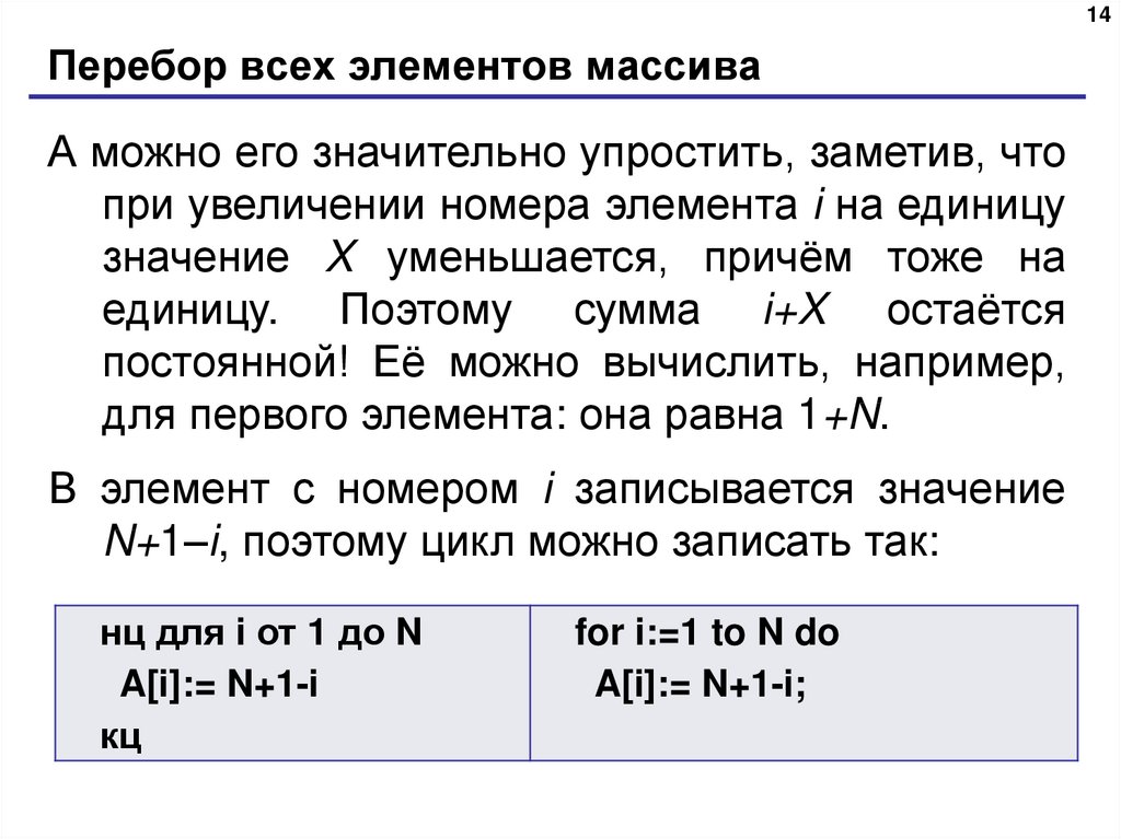 Перебор элементов массива. Понятие массива. Как перебрать все элементы массива. Перебор всех пар элементов массива.