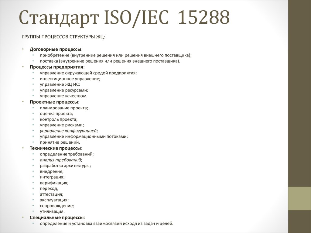 Стандарт ISO/IEC  15288